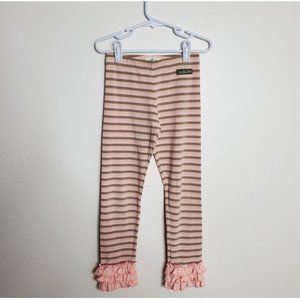 Matilda Jane Happy and Free Taffy Pull Leggings Size 6 stripes dots ruffles